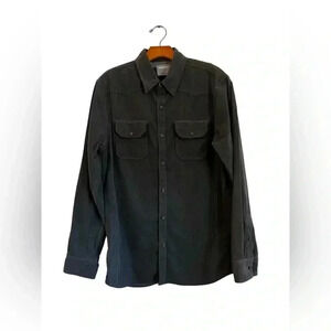 Public Opinion Gray Corduroy Long Sleeve Shirt Size M